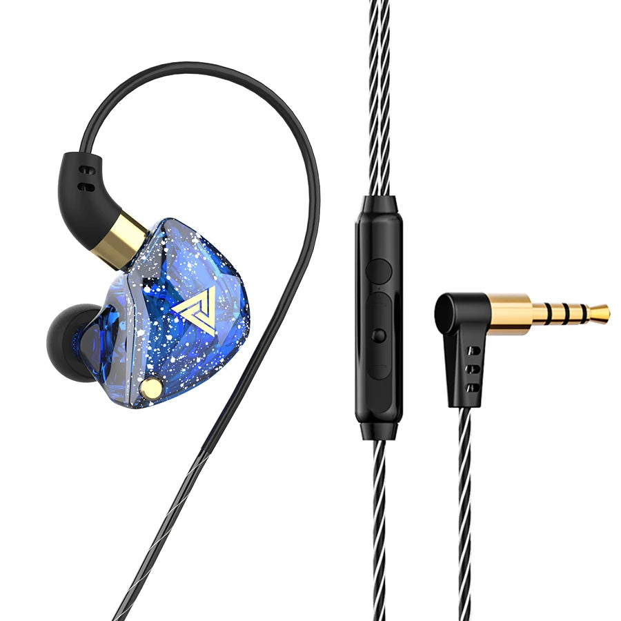 Original QKZ AK6 Copper Driver Hifi Wired Earphone 3.5MM Race Sport Headphone Bass Stereo Headset Music Earbuds in Ear with Mic