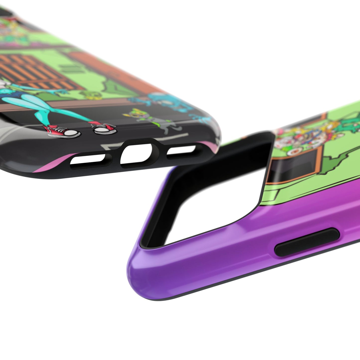 Zombie Arcade Phone Case — Colorful Cartoon Horror Impact-Resistant iPhone Cover