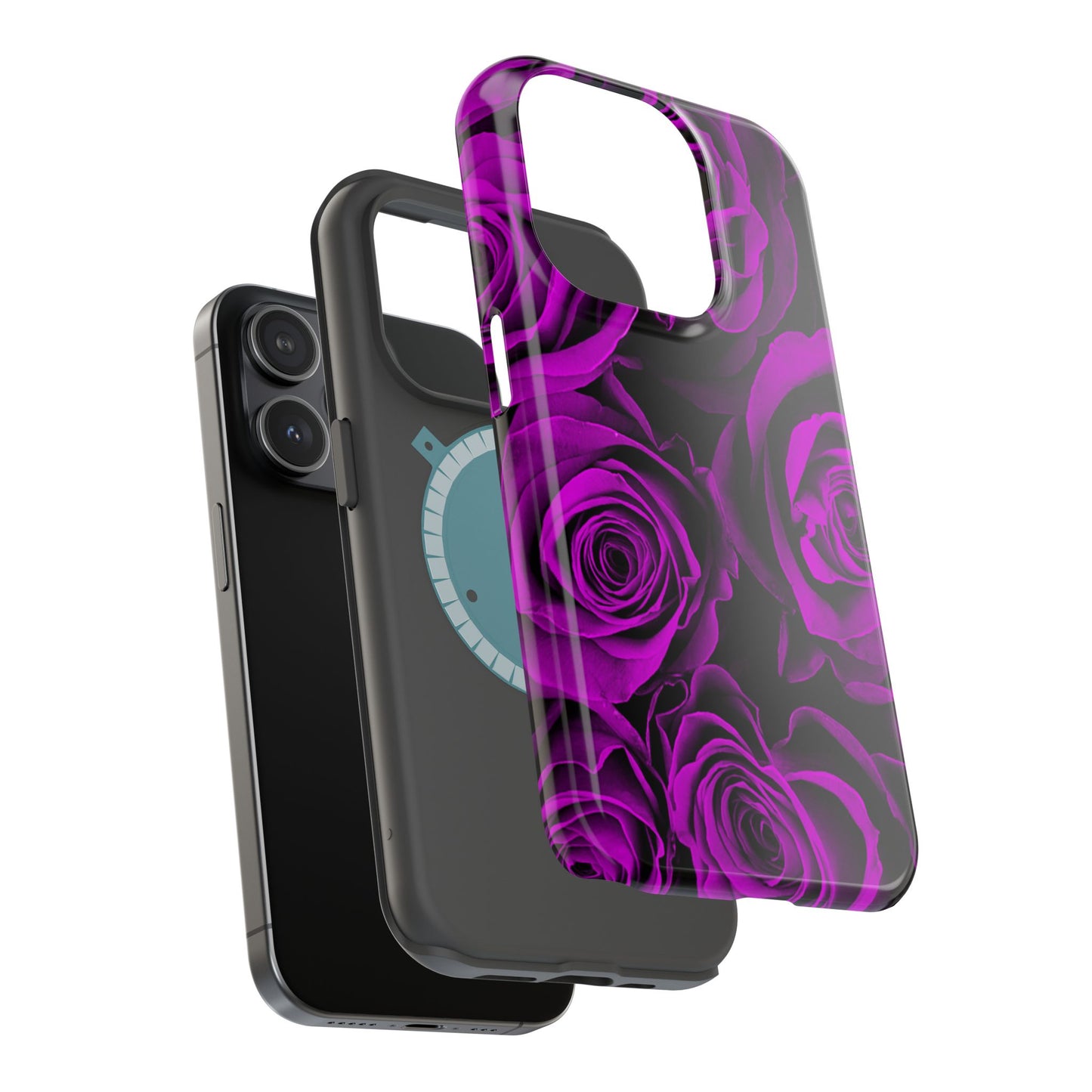 Wireless-Charging Compatible Case – Amethyst Roses