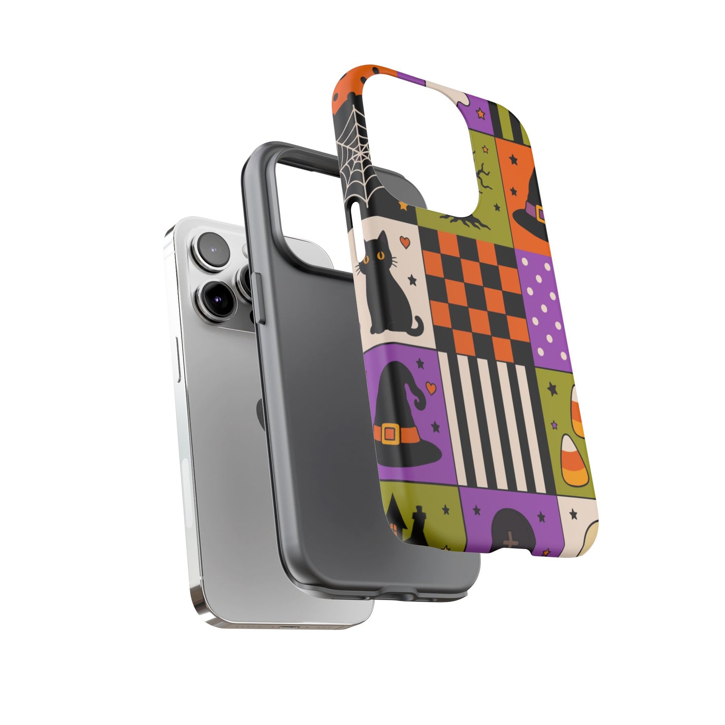 Protective Phone Case – Spooky Patchwork