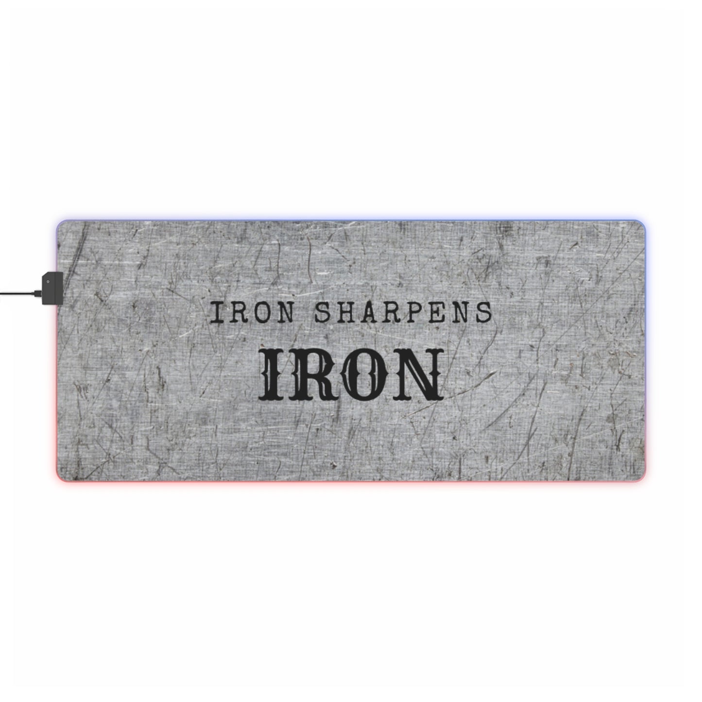 Gaming LED Desk Mat – Forged Steel