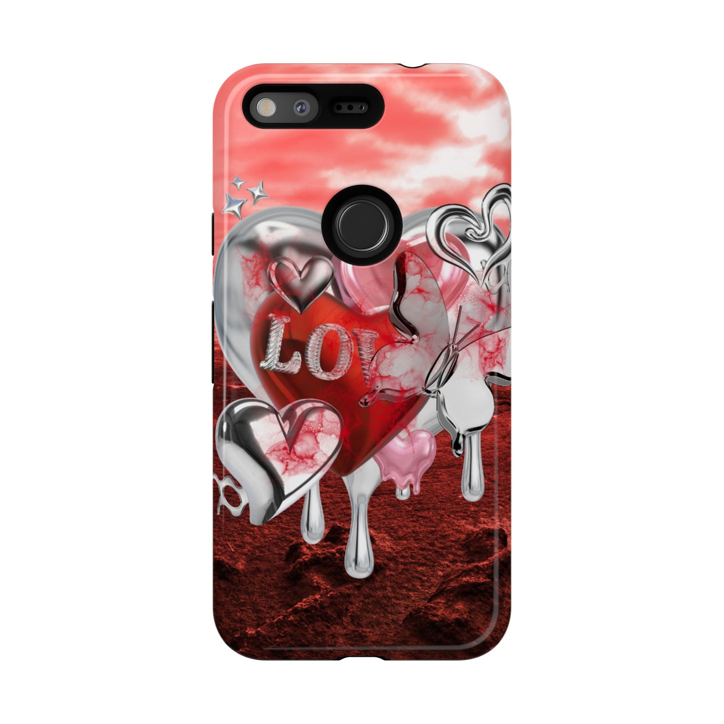 Protective Phone Case – Chrome Love