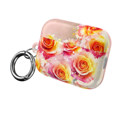 Earbud Case Cover – Sunset Roses