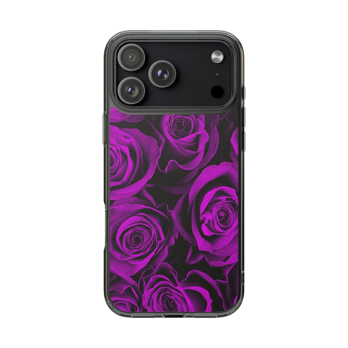 Clear Phone Case – Amethyst Roses