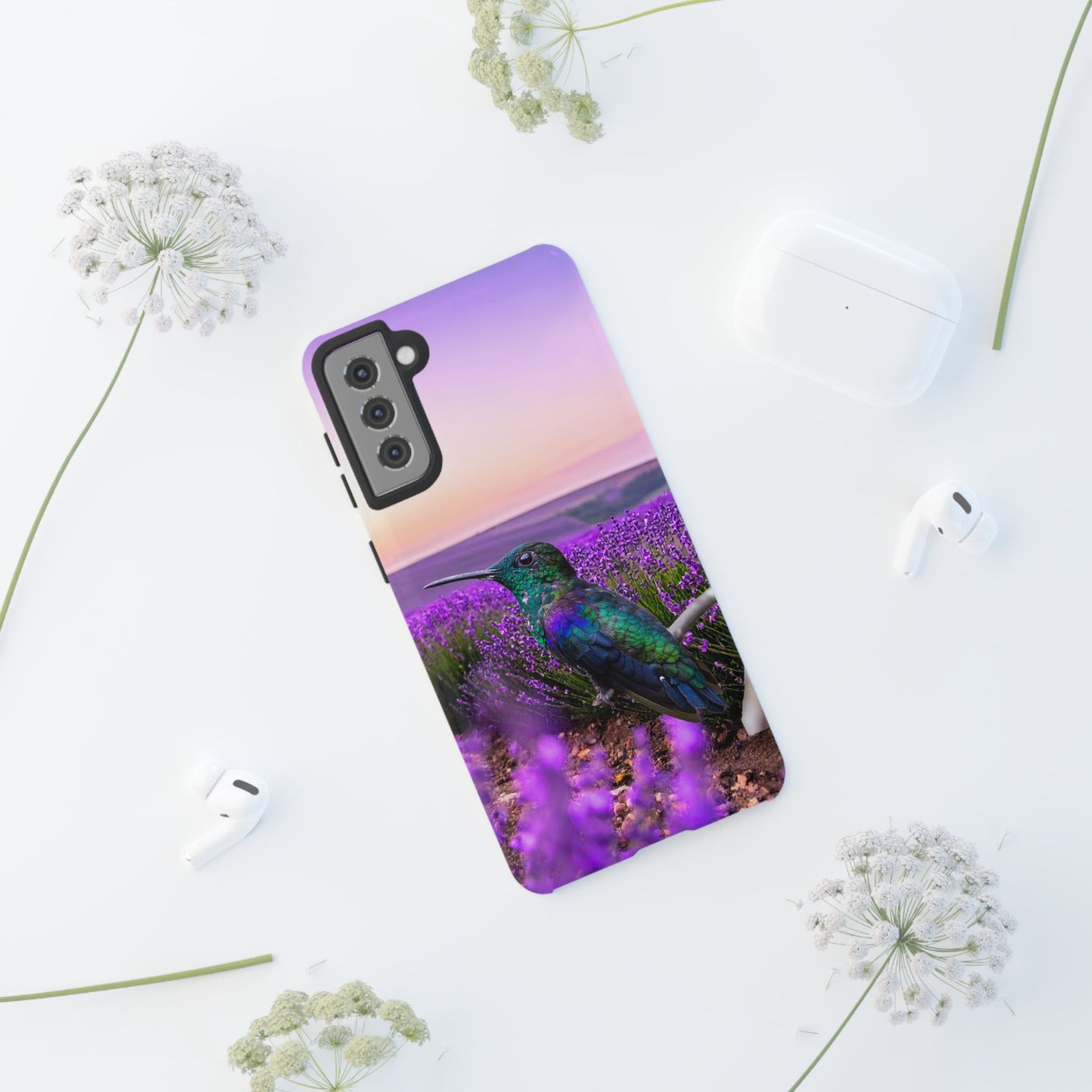 Protective Phone Case – Hummingbird Reverie