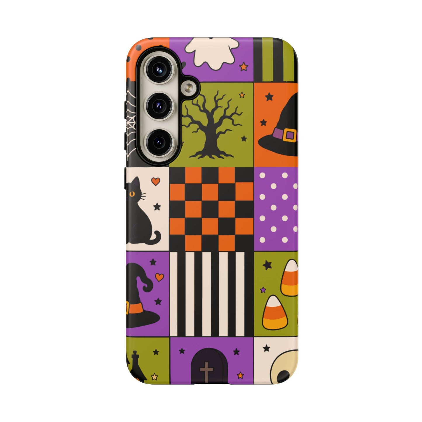 Protective Phone Case – Spooky Patchwork