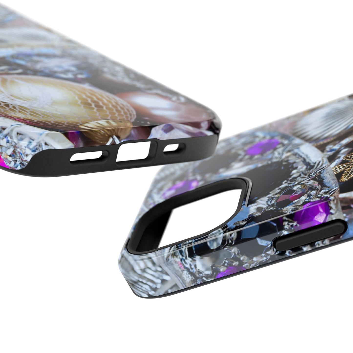 Impact-Resistant Phone Case – Chrome Jewel