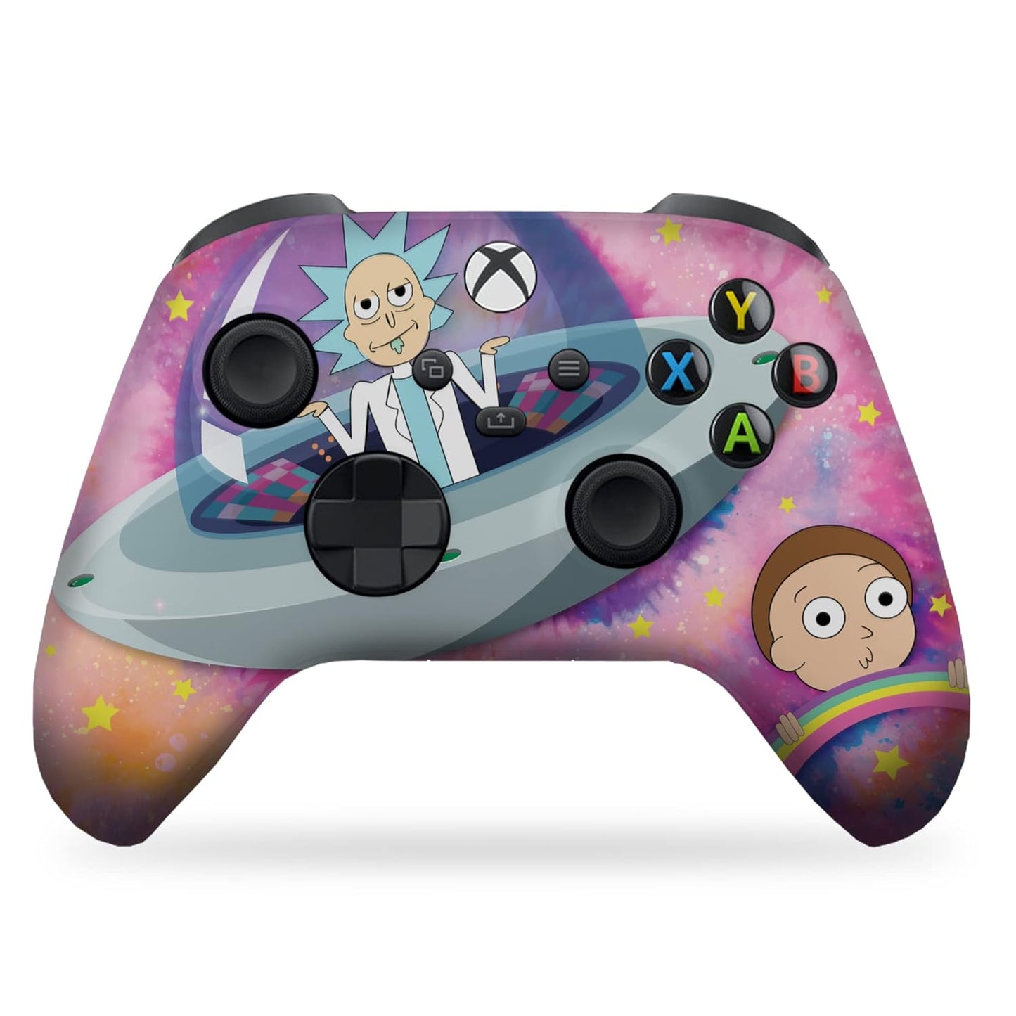 Schwifty Rickky & Mortty Custom X-Box Controller Wireless Compatible with X-Box One/Series X/S Proudly Customized in USA with Permanent HYDRO-DIP Printing (NOT JUST a SKIN)