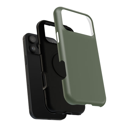 Impact-Resistant Phone Case — Military Green Protective Shockproof Cover