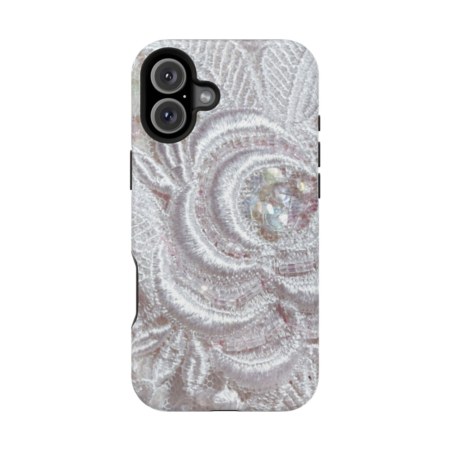 Wireless-Charging Compatible Case – Lace Veil