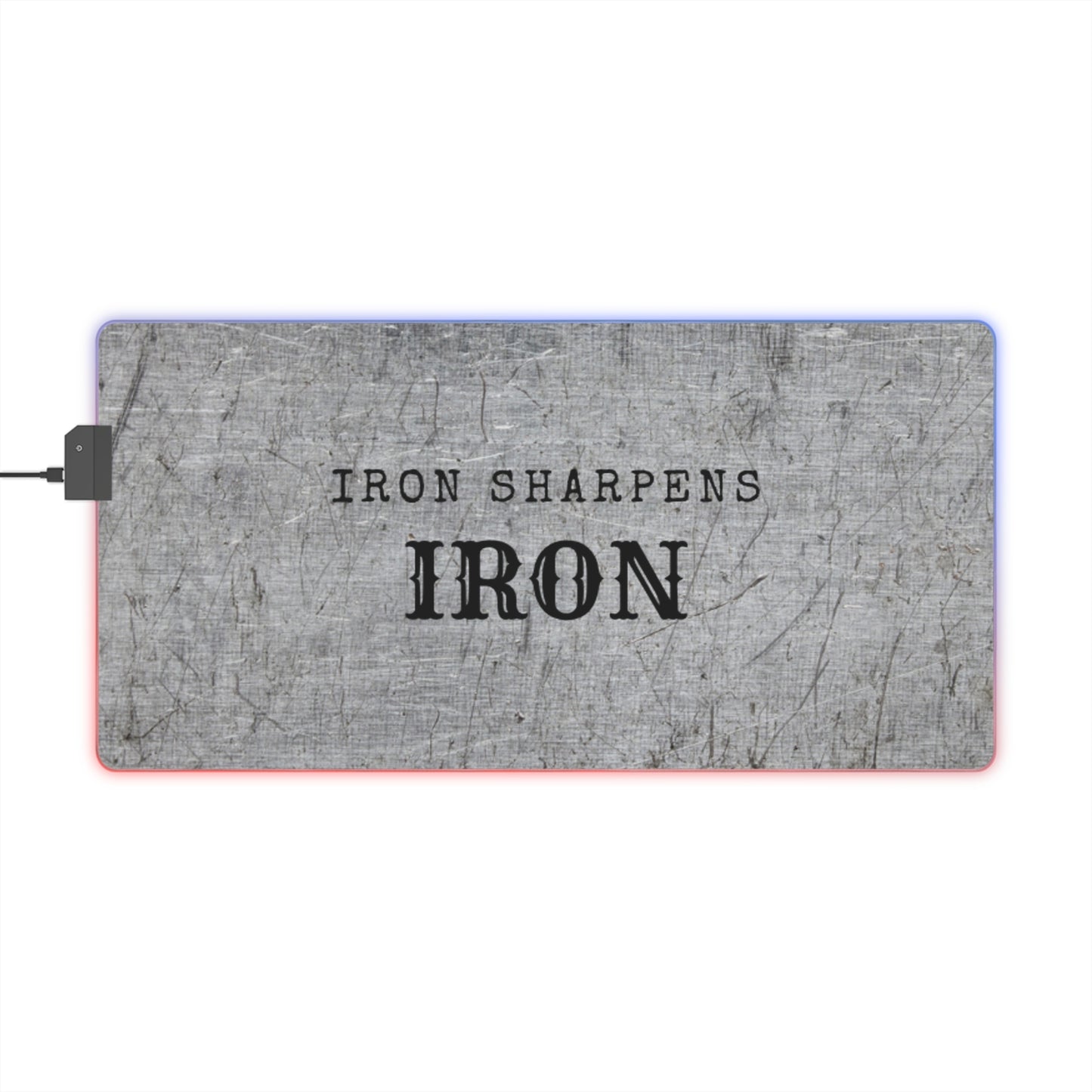 Gaming LED Desk Mat – Forged Steel