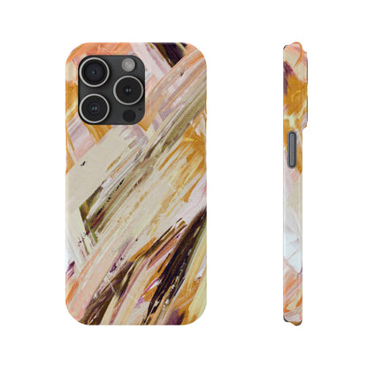 Slim Phone Case – Brush & Bronze