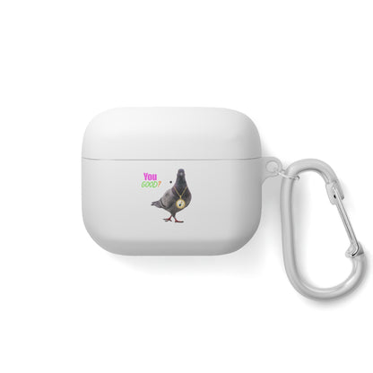 Wireless Earbud Case Cover – Pigeon Design Slim Drop Protection with Carabiner Clip