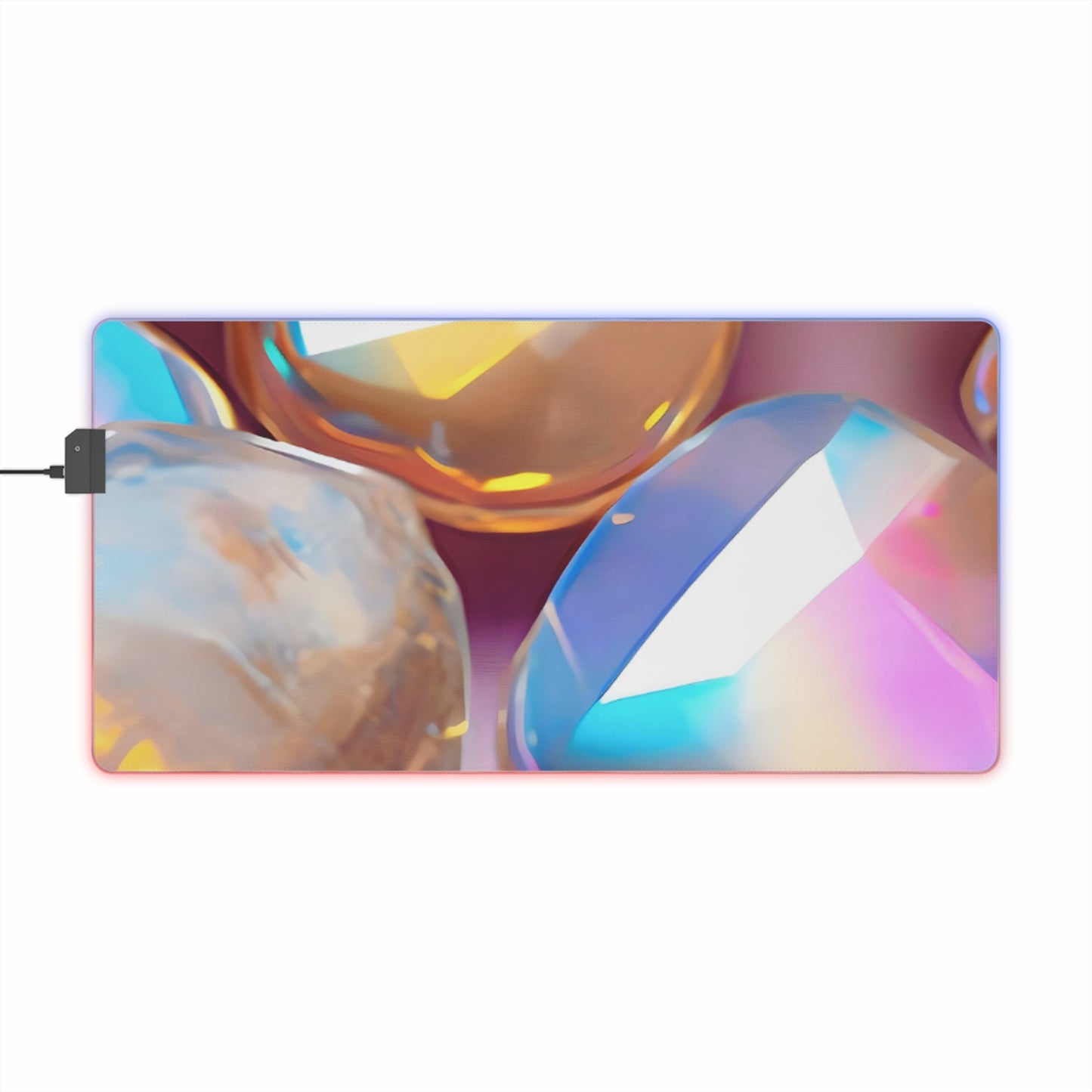 Gaming LED Desk Mat – Glass Candy