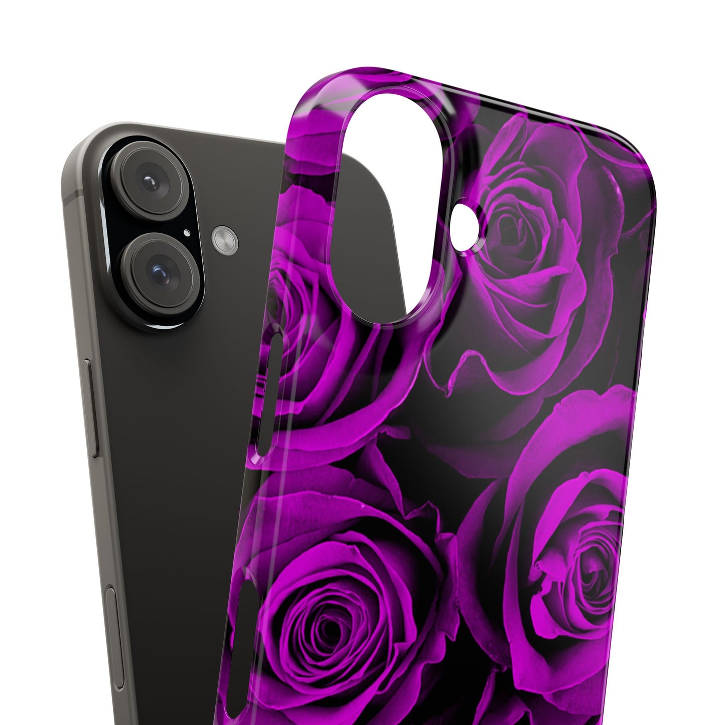 Slim Phone Case – Amethyst Roses