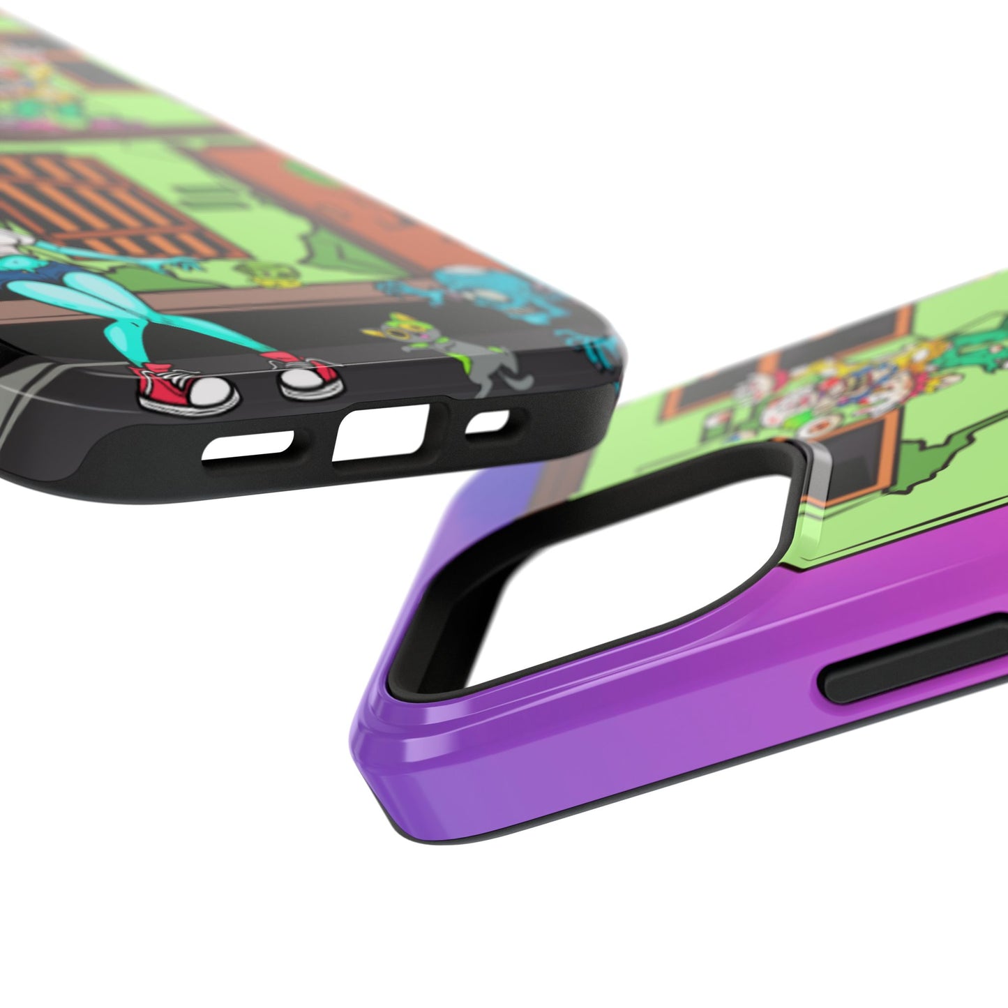 Zombie Arcade Phone Case — Colorful Cartoon Horror Impact-Resistant iPhone Cover