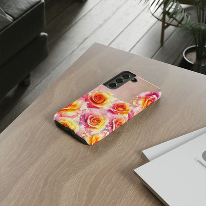Protective Phone Case – Sunset Roses