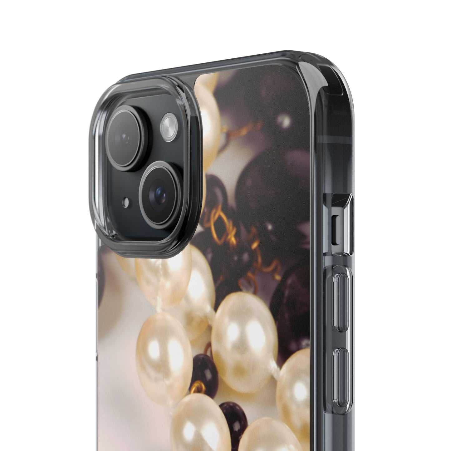 Clear Phone Case – Noir Pearl