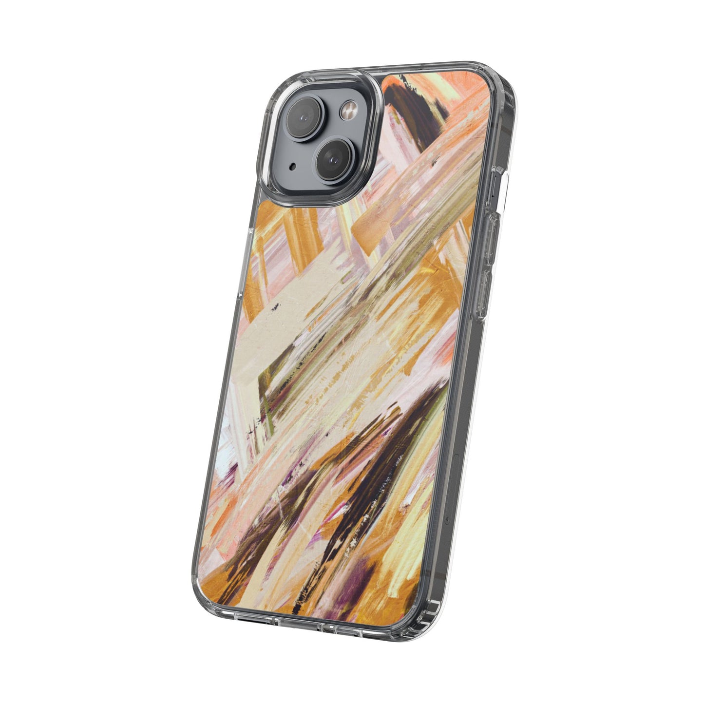 Clear Phone Case – Brush & Bronze