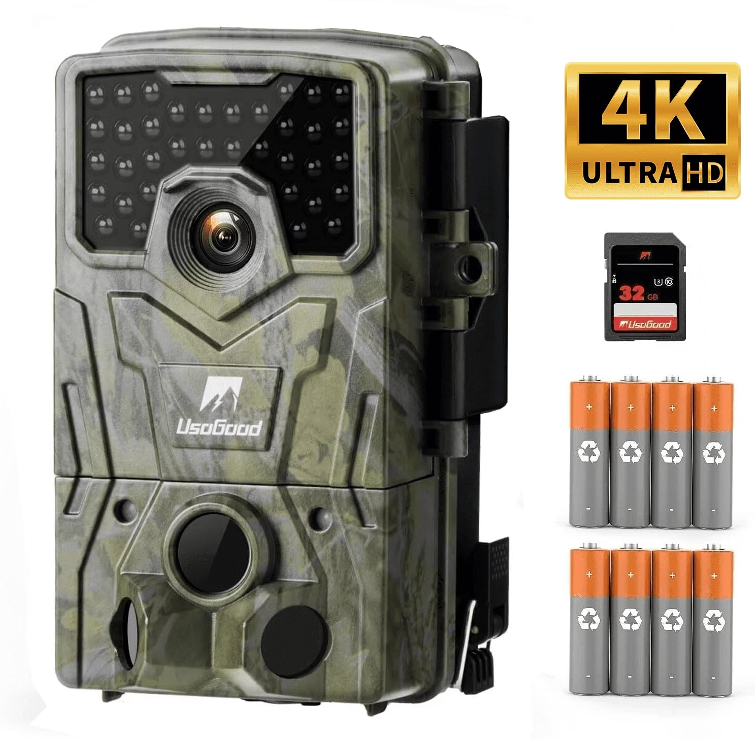 Trail Camera, 48MP 4K Hunting Camera with Night Vision Motion Activated IP66 Waterproof, Deer Camera for Outdoor Wildlife Watching Monitoring