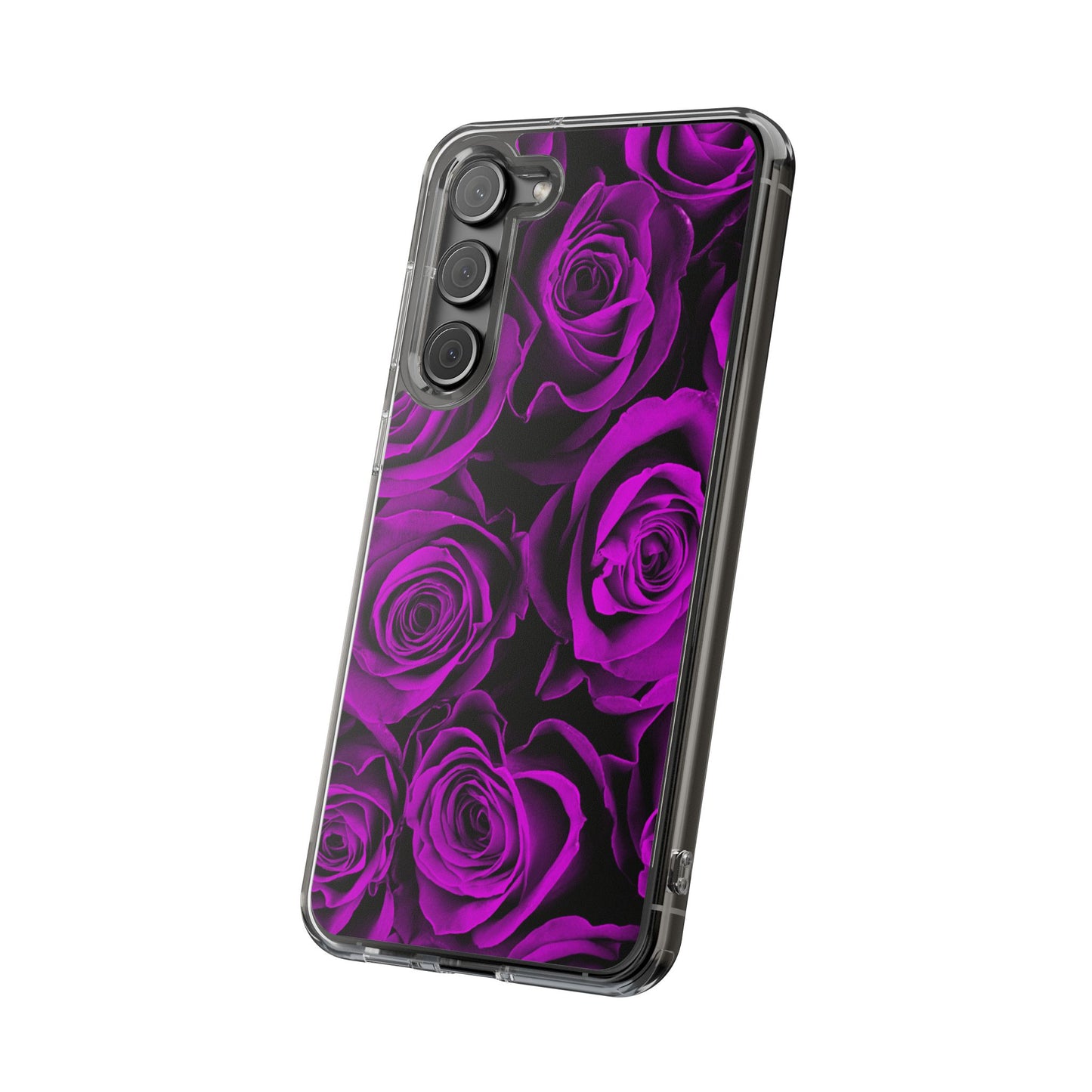 Clear Phone Case – Amethyst Roses