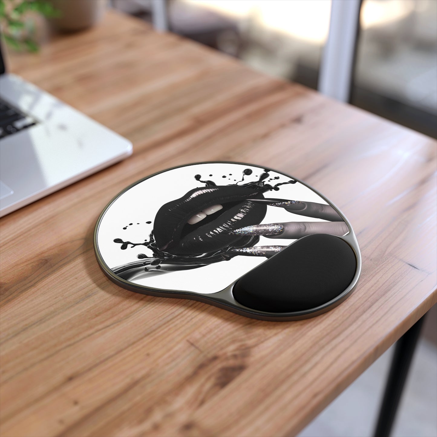 Mouse Pad with Wrist Rest – Liquid Noir