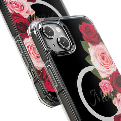 Clear Magnetic Phone Case – Mom’s Rose Bouquet