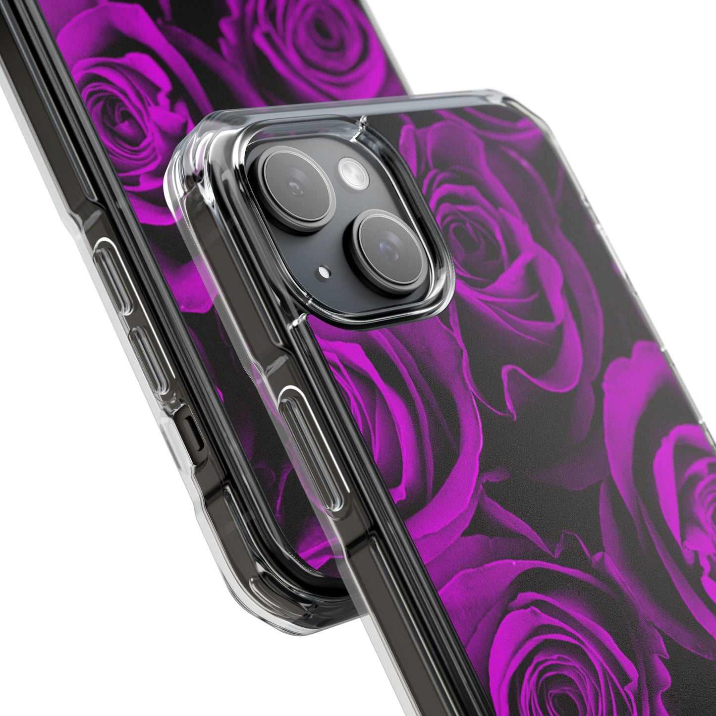 Clear Magnetic Phone Case – Amethyst Roses