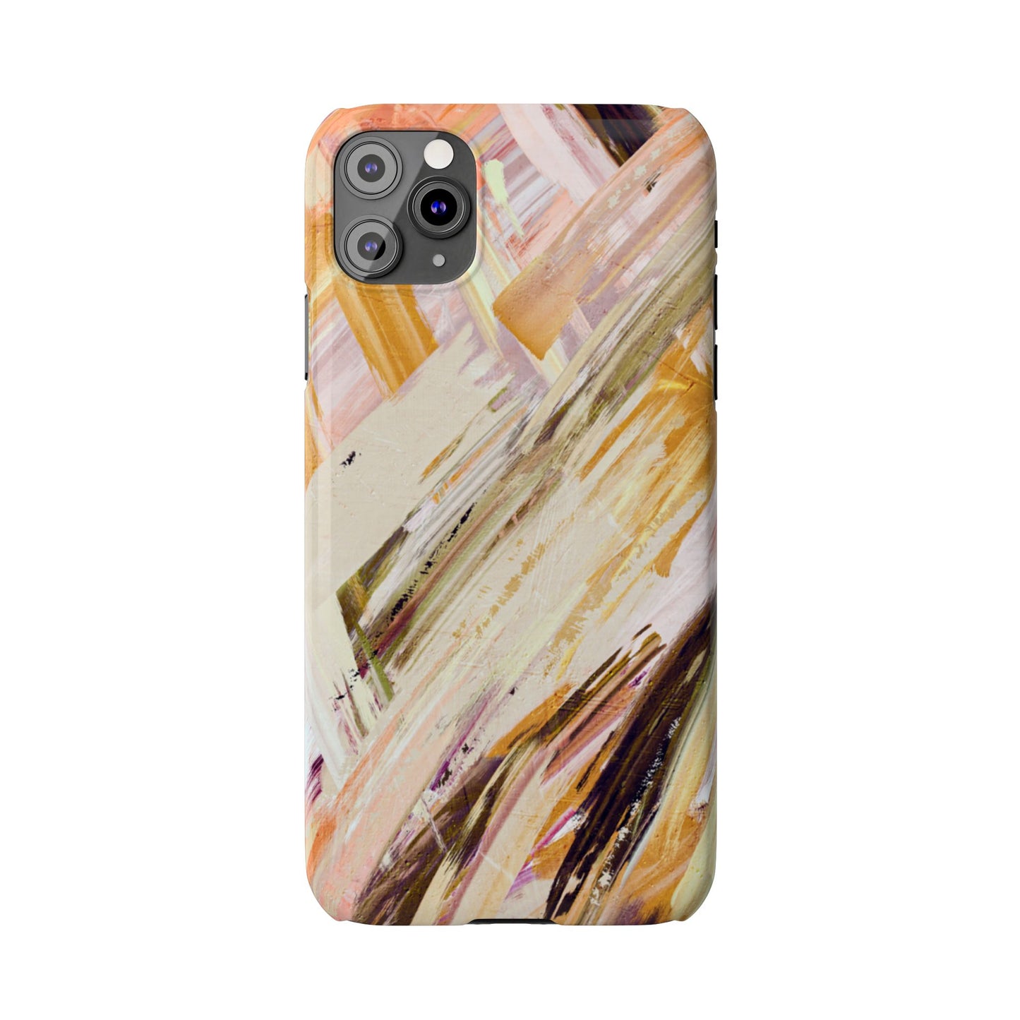Slim Phone Case – Brush & Bronze