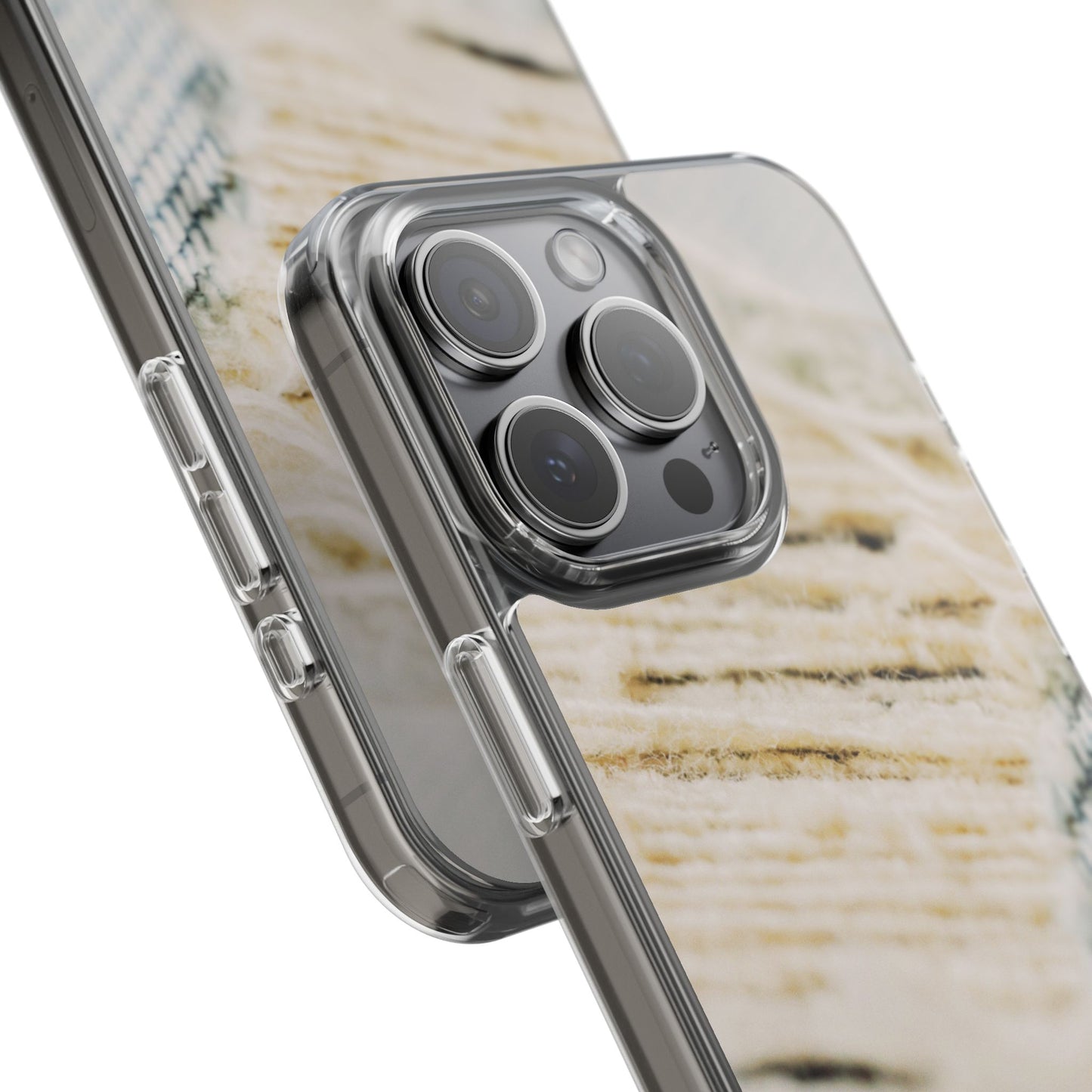 Clear Phone Case – Woven Warmth