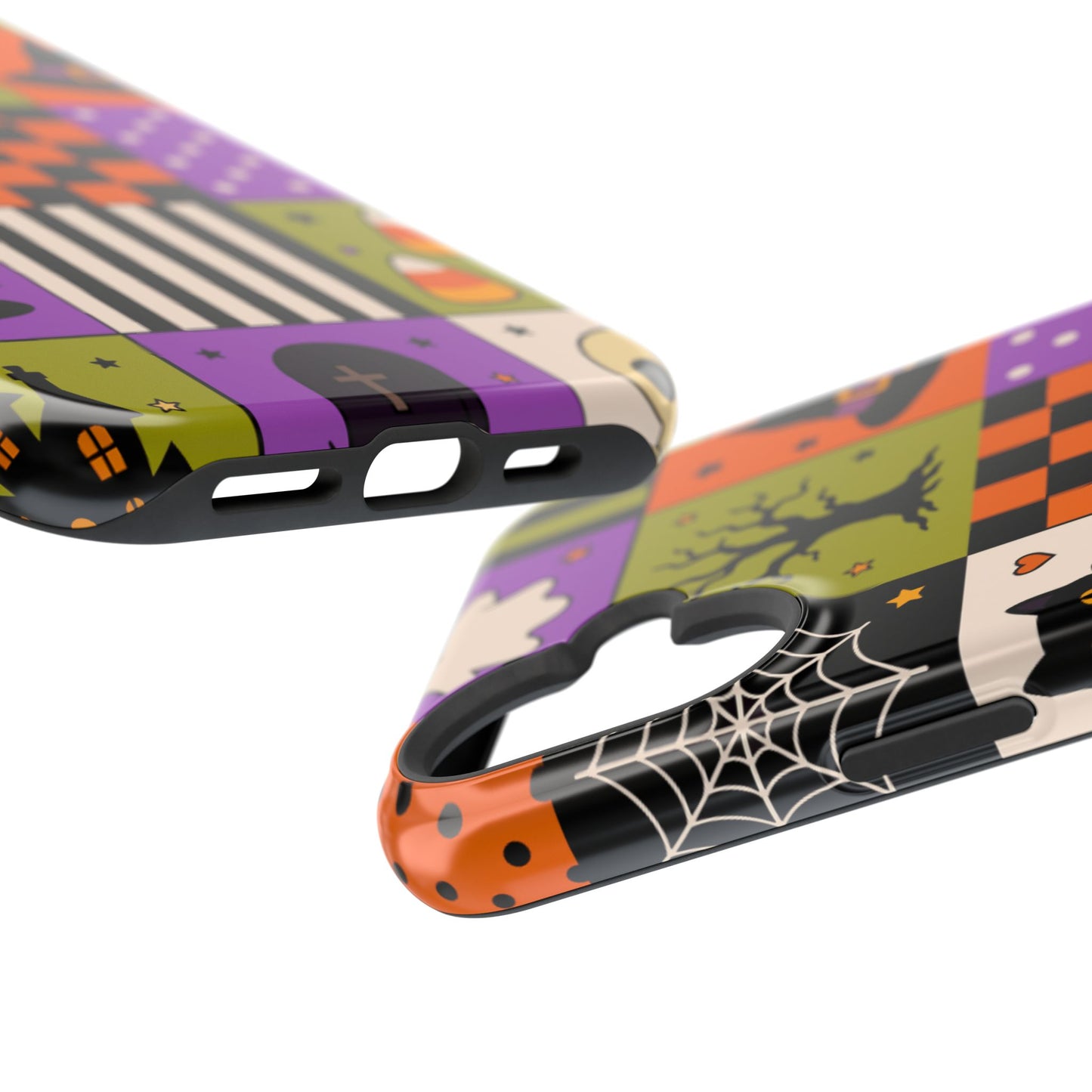 Wireless-Charging Compatible Case – Spooky Patchwork