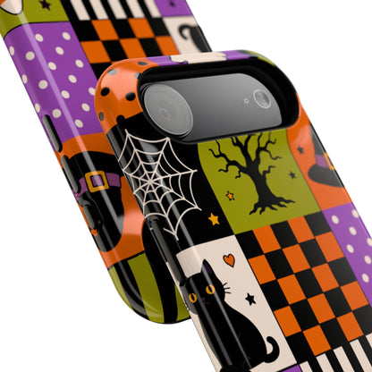 Impact-Resistant Phone Case – Spooky Patchwork