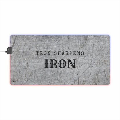 Gaming LED Desk Mat – Forged Steel