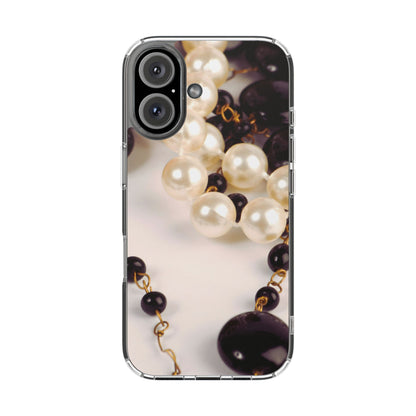 Clear Phone Case – Noir Pearl