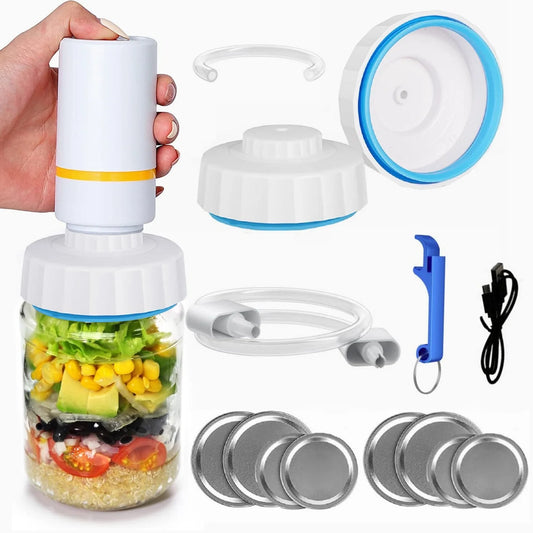 Electric Mason Jar Vacuum Sealer, Vacuum Sealer for Jars with Electric Vacuum Pump