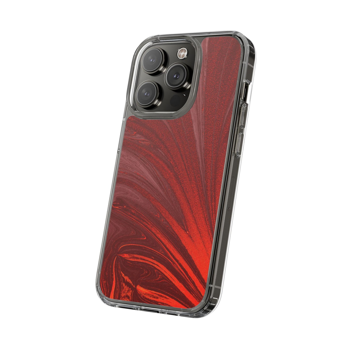Clear Phone Case – Crimson Current