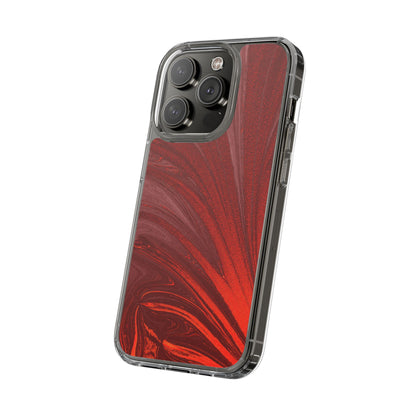 Clear Phone Case – Crimson Current