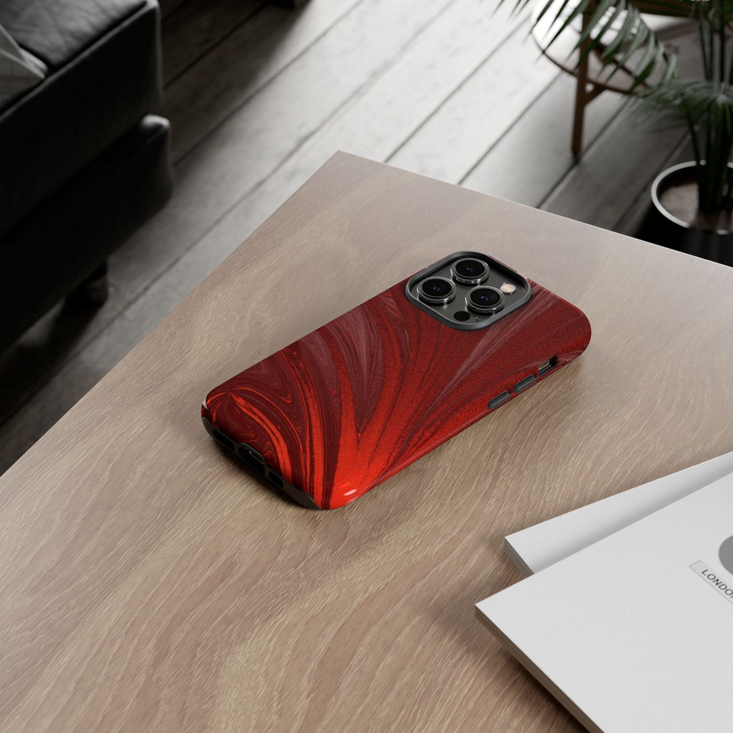 Protective Phone Case – Crimson Current