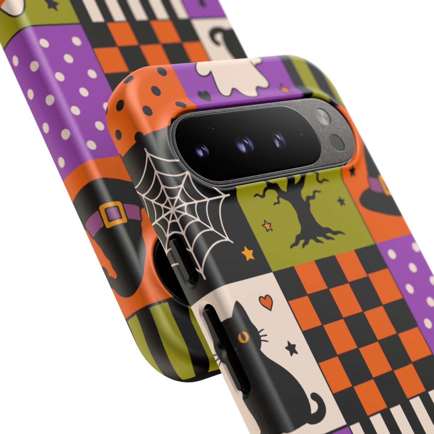 Protective Phone Case – Spooky Patchwork