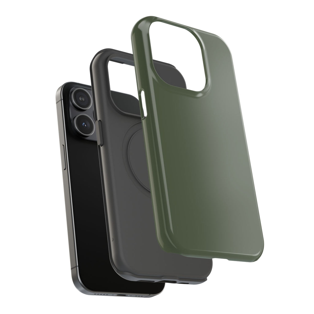 Impact-Resistant Phone Case — Military Green Protective Shockproof Cover