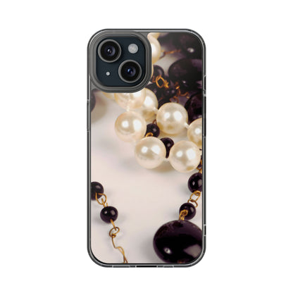 Clear Phone Case – Noir Pearl