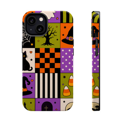 Wireless-Charging Compatible Case – Spooky Patchwork