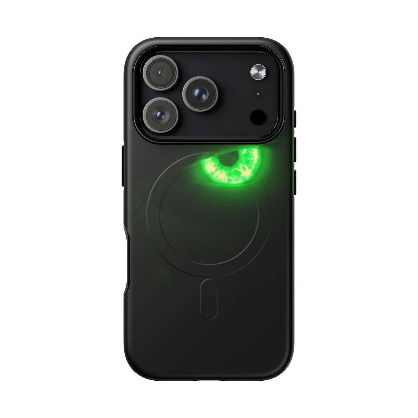 Protective Magnetic Phone Case – Neon Green Monster Eyes