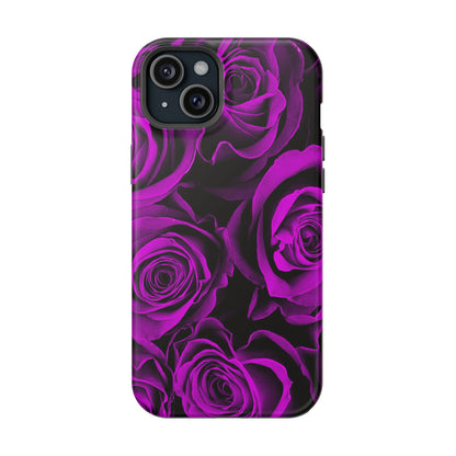 Impact-Resistant Phone Case – Amethyst Roses