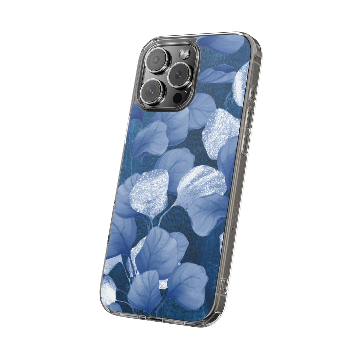 Clear Phone Case – October Blues – Compatible with iPhone 13–17 & Samsung Galaxy S25–S26 Series