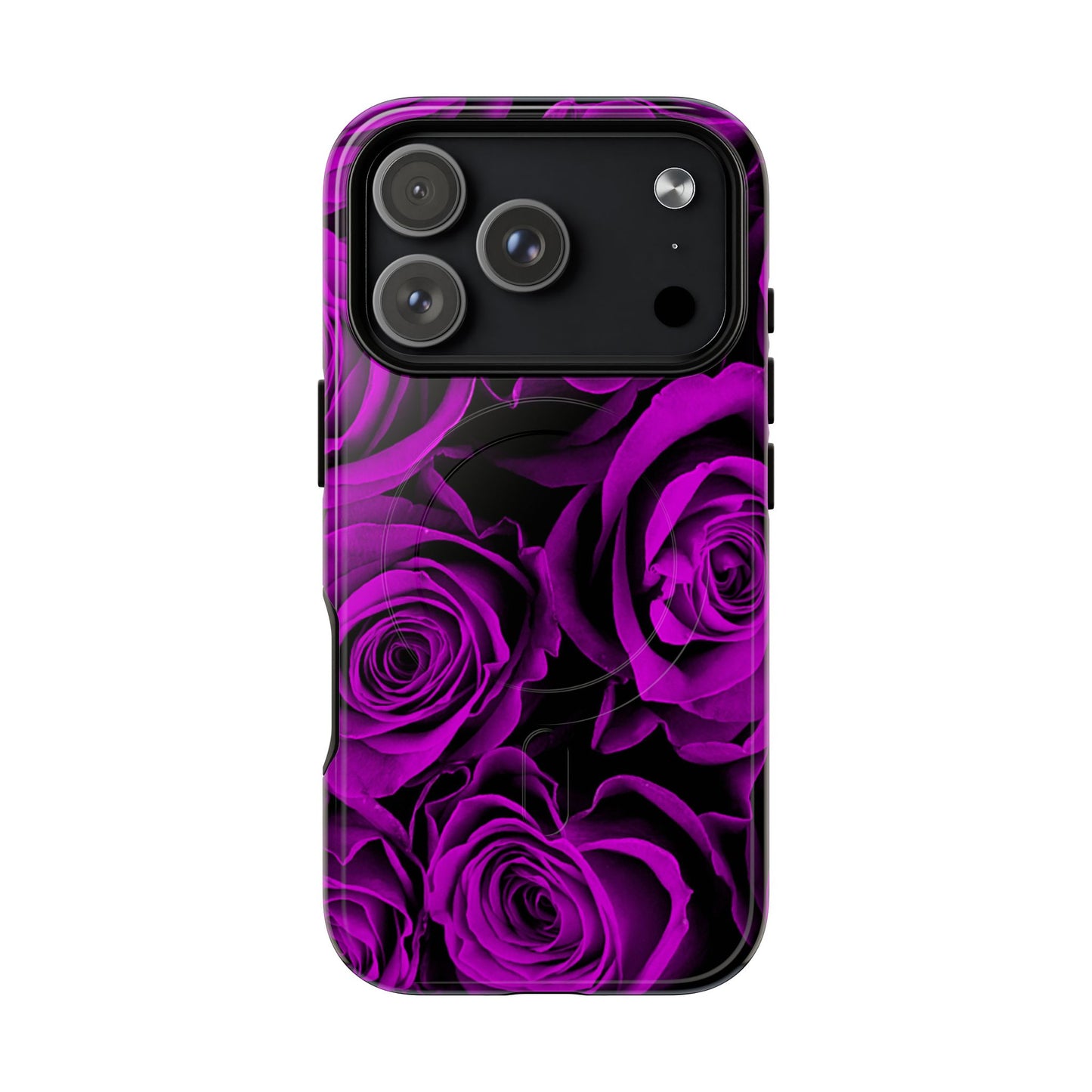 Protective Magnetic Phone Case – Amethyst Roses