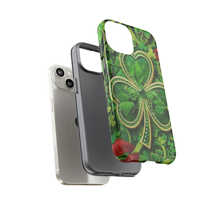 Protective Phone Case – Lucky Clover Kiss Shamrock Design