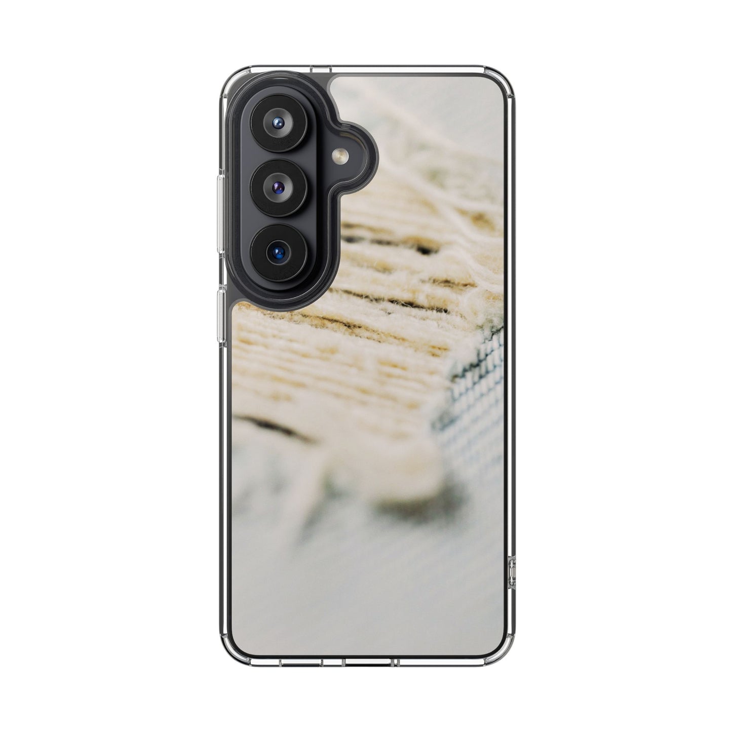 Clear Phone Case – Woven Warmth