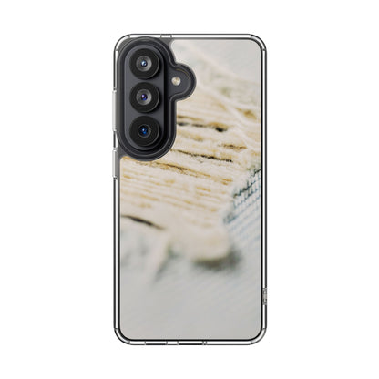 Clear Phone Case – Woven Warmth