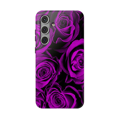 Impact-Resistant Phone Case – Amethyst Roses